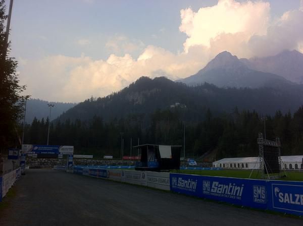 The start/finish area