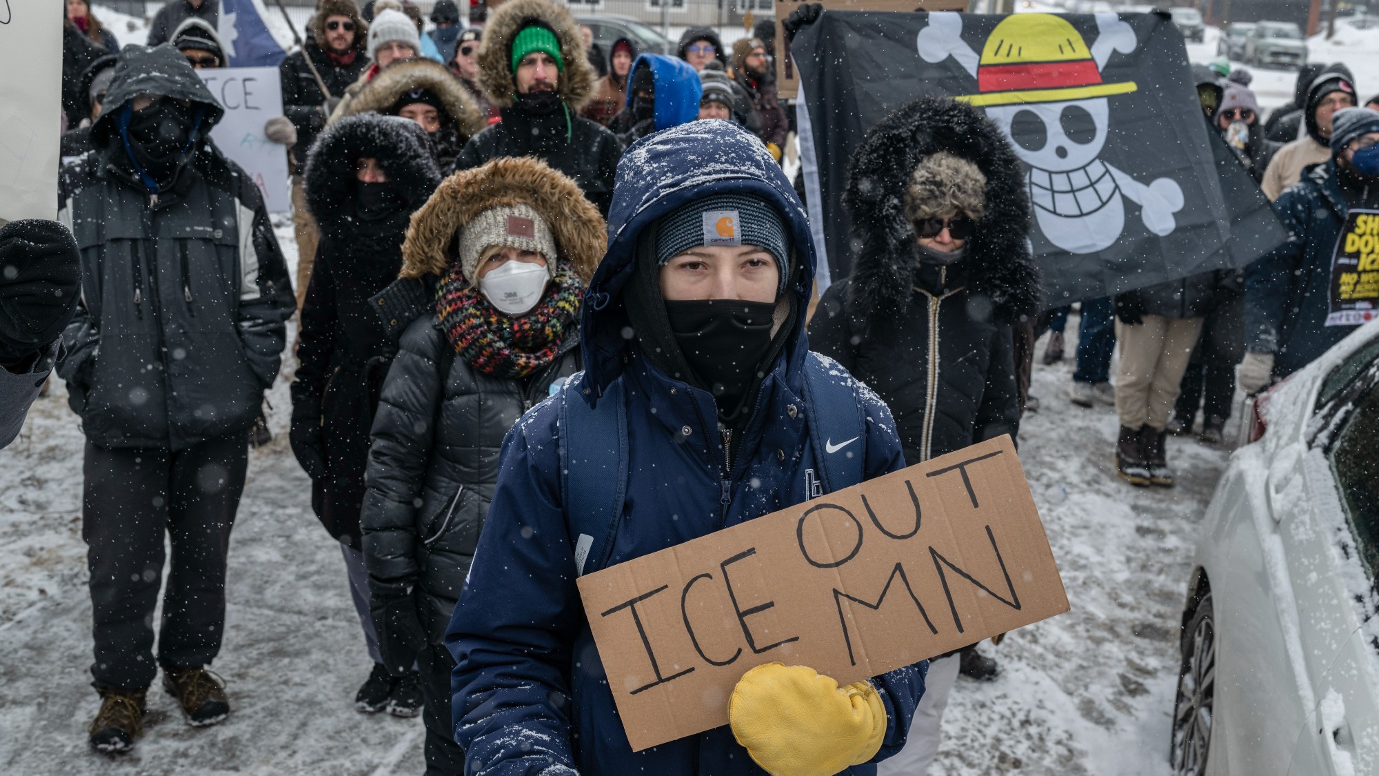 Anti-ICE protesters in Minnesota