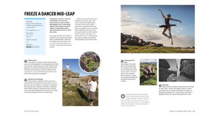 Two pages of the Ultimate Photography Ideas Book, titled 'Freeze a dancer mid-leap' – this new book contains more than 60 photo projects covering a wide range of genres, published by Ilex Press and on sale now