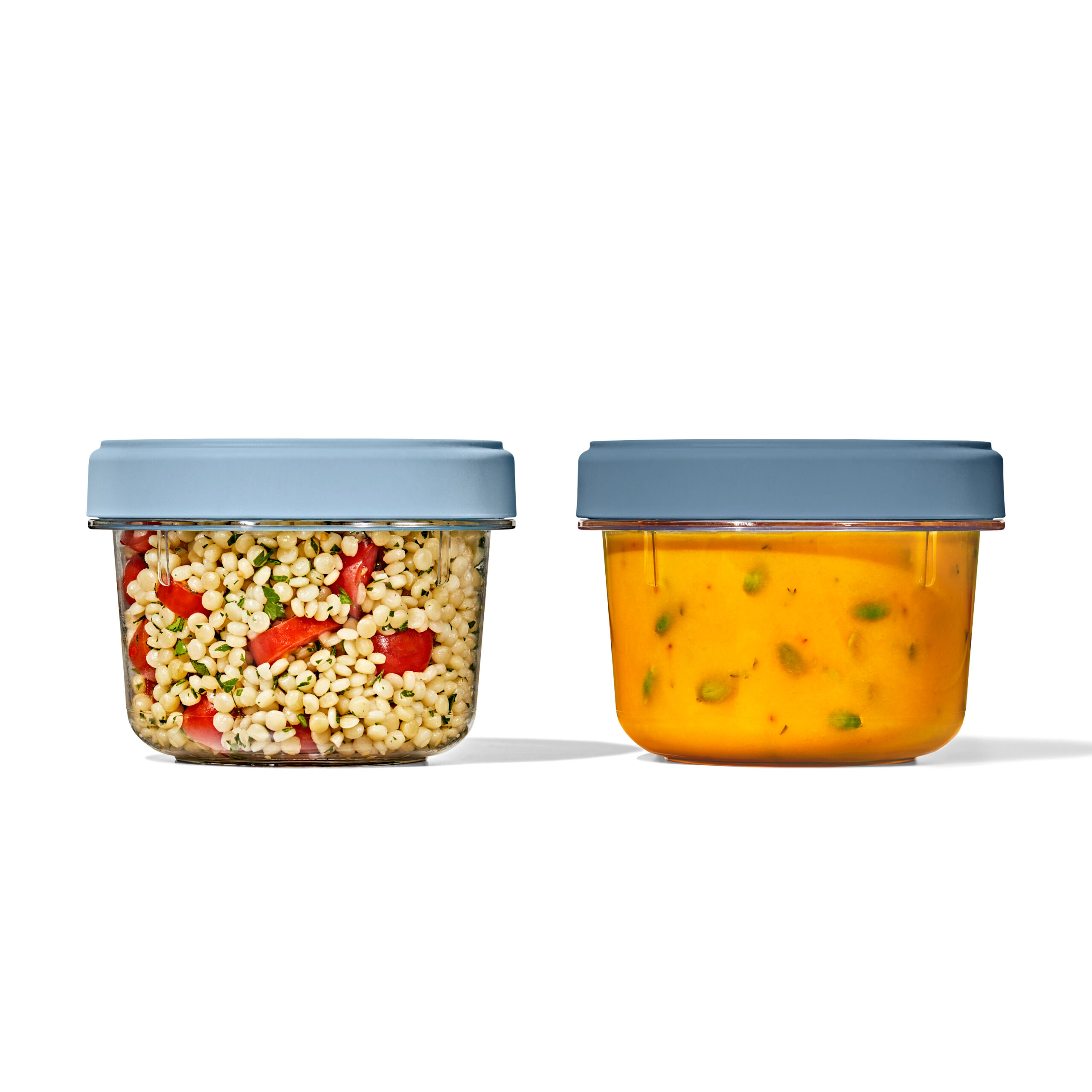 Oxo Good Grips Twist &amp;amp; Stack Container : 550ml : 2-Pack : Leakproof, Stain-Resistant, Stackable Food Storage + Universal Lids + Space-Saving Design + Easy Cleaning (airtight Containers)