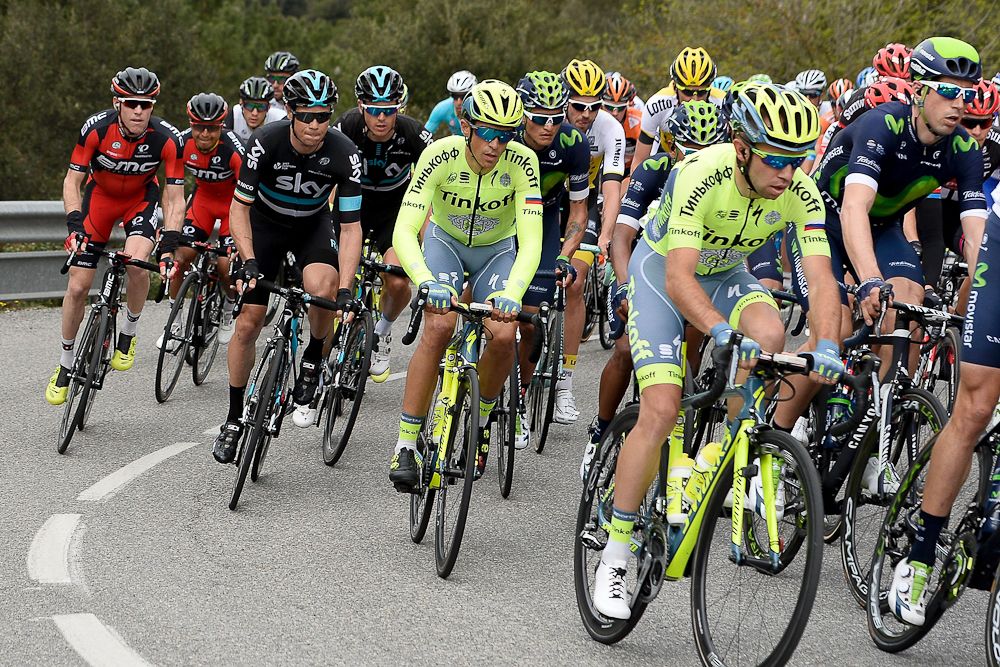 Alberto Contador competes in the second stage of the Volta a Catalunya