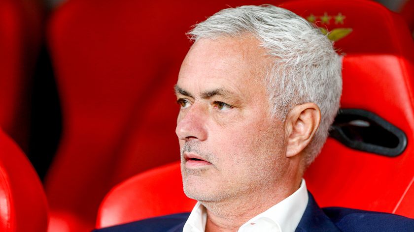 José Mourinho head coach of SL Benfica during the Primeira Liga match between SL Benfica and Gil Vicente FC at Estadio da Luz on September 26, 2025 in Lisbon, Portugal.