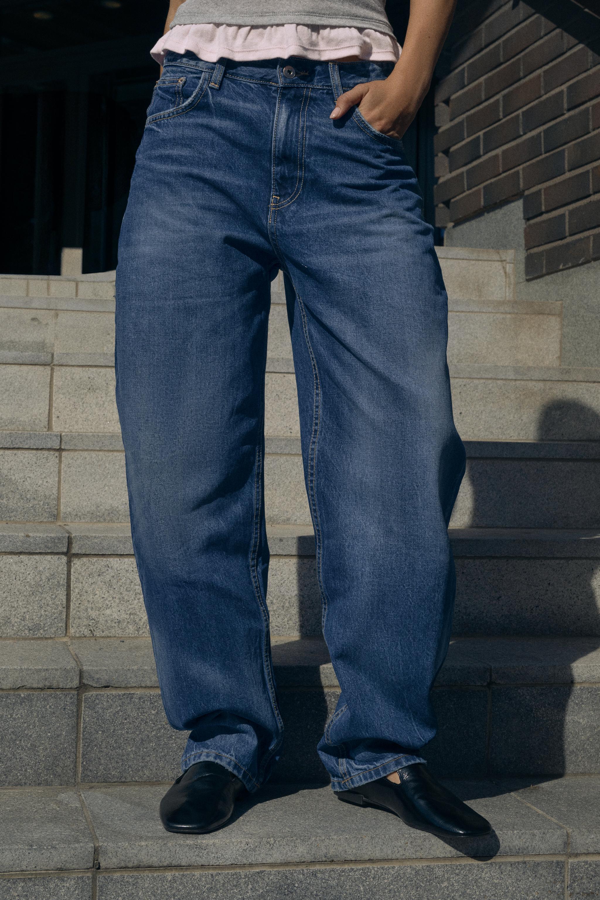 High-Waist Trf Barrel Jeans