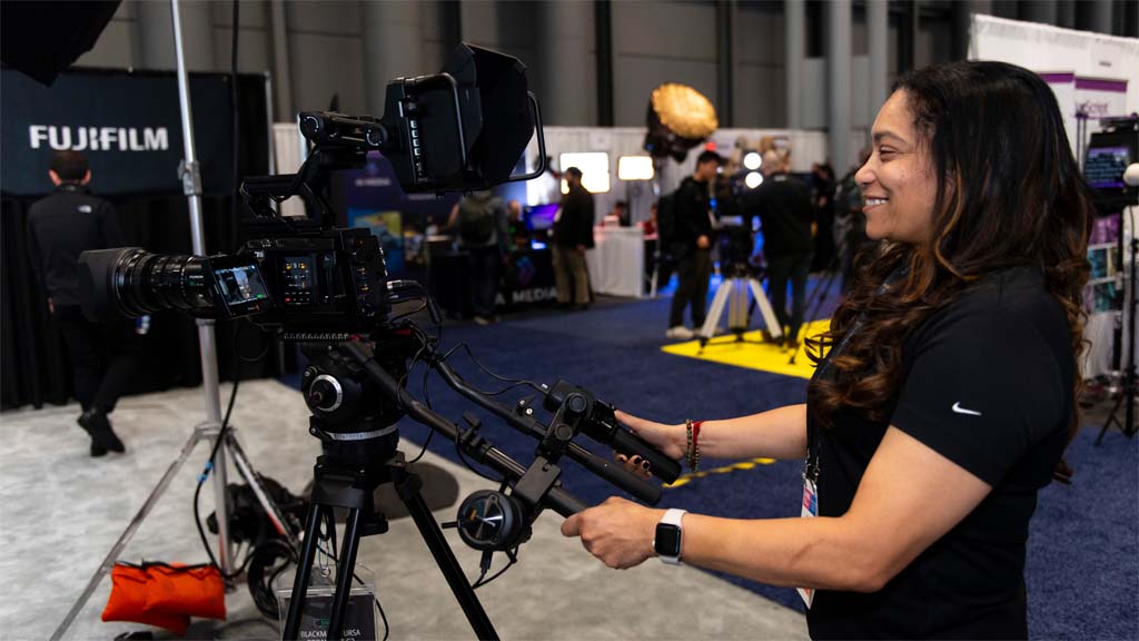 Camera demo at NAB Show New York