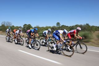 Escapees ride during the 6th stage of the 107th edition of the Tour de France cycling race 191 km between Le Teil and Mont Aigoual on September 3 2020 Photo by Kenzo Tribouillard AFP Photo by KENZO TRIBOUILLARDAFP via Getty Images