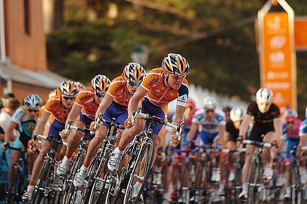Marshalling the bunch for Rabobank at the Down Under Classic in Adelaide