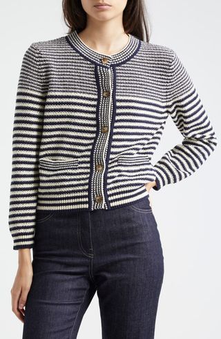 Stripe Cardigan Sweater