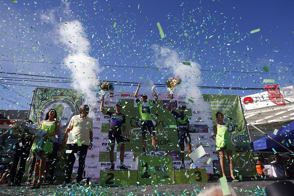 Day Quintana (Movistar) wins the overall title in San Luis