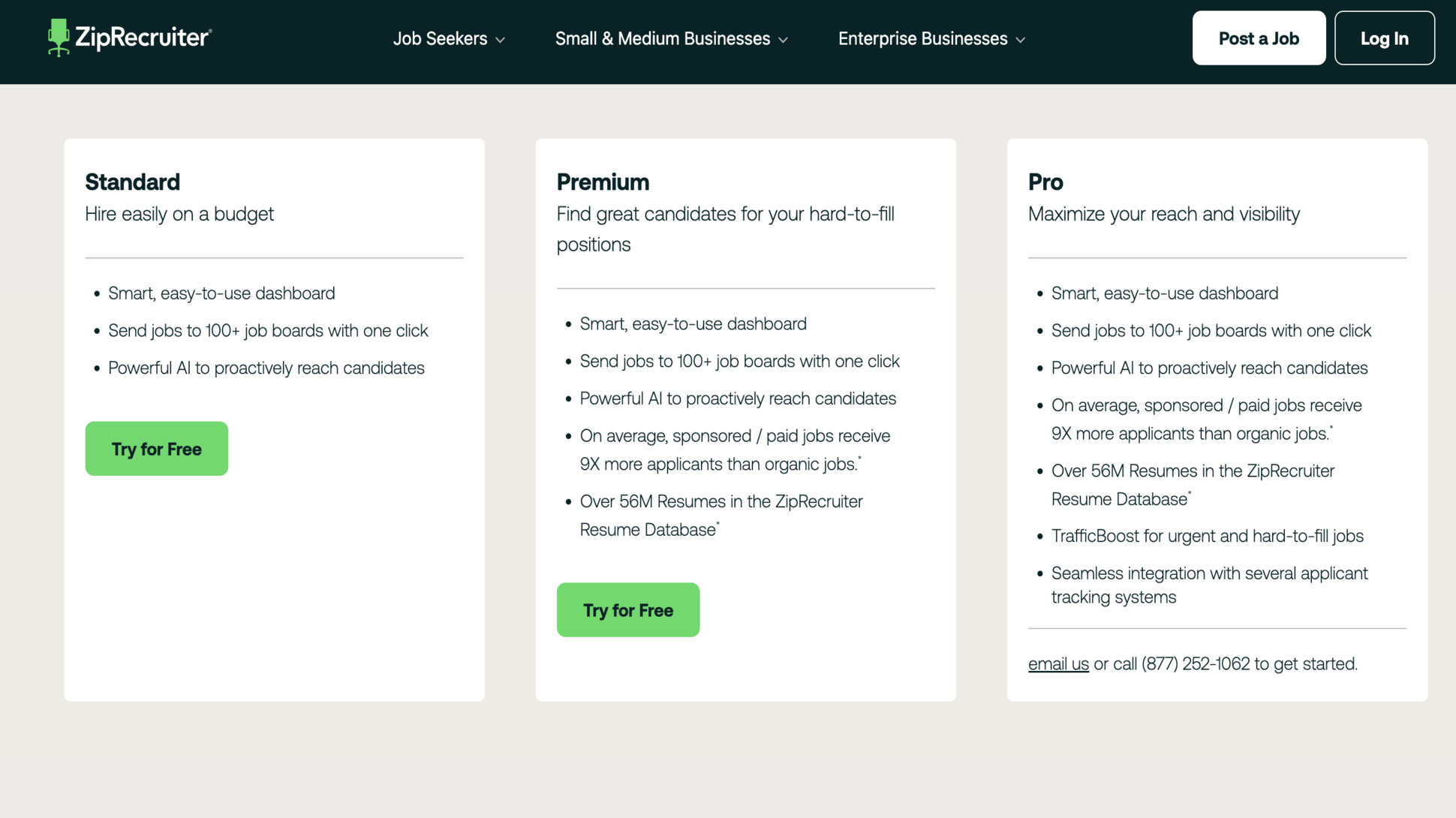 ZipRecruiter&amp;rsquo;s pricing plans