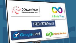 Ücretsiz web barındırma sağlayıcıları Infinityfree, Byethost, 000Webhost, Googiehost ve FreeHostingMasaüstü ekranında NoAds logosu