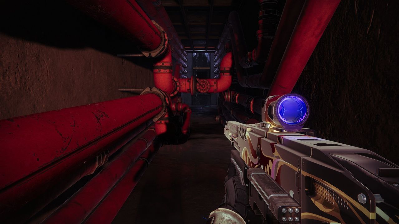Destiny 2 Outbreak Refined - Corridor with a pipe
