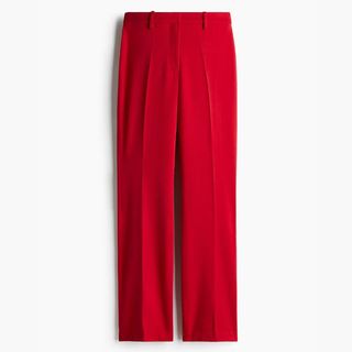 red suit trousers