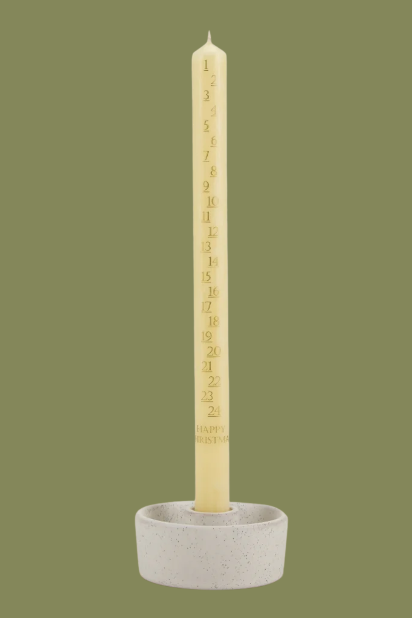 An ivory advent candle