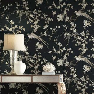 Floral dark wallpaper from Wayfair