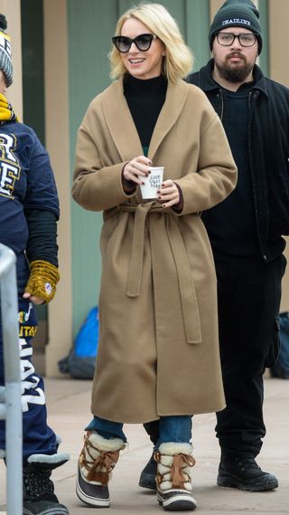 Naomi Watts walks in Park City on January 22, 2018