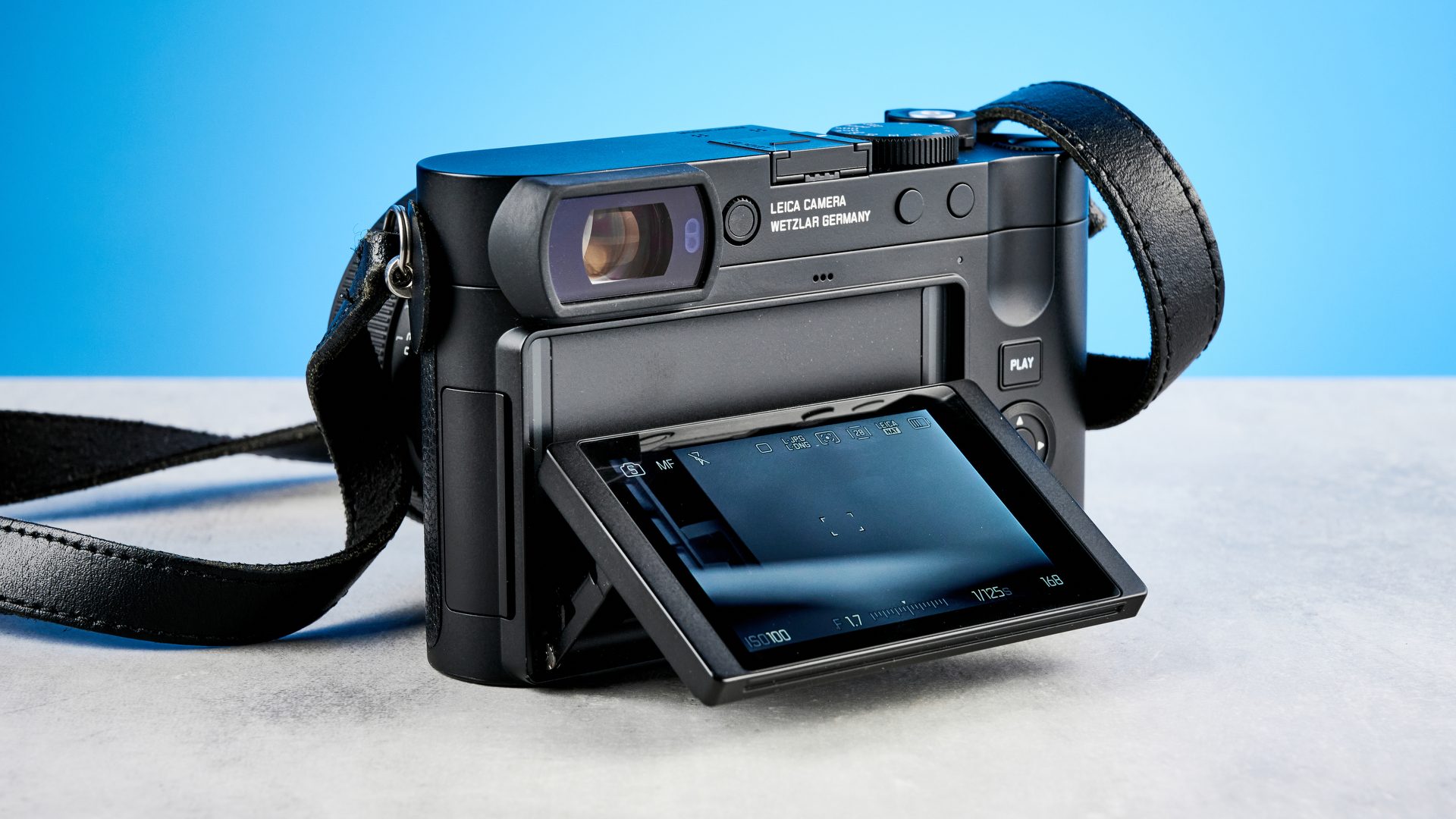 A Leica Q3 Monochrom mirrorless camera