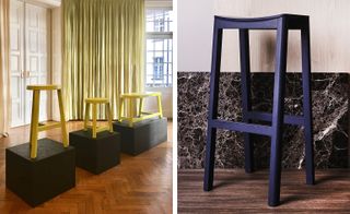 ’Halikko’ bar stool in a range of bright and inky tones