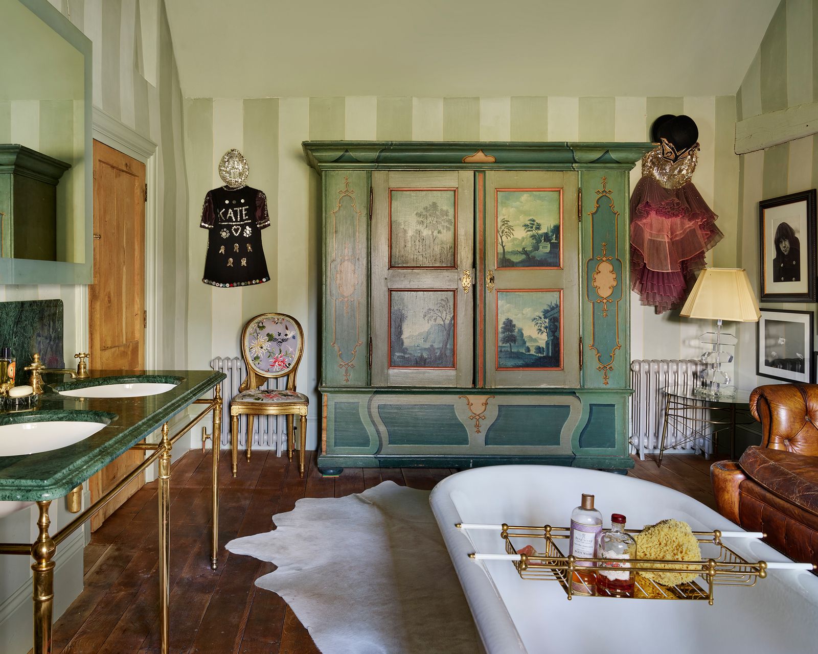 Explore Kate Moss' bathroom a country retreat full of wonder and