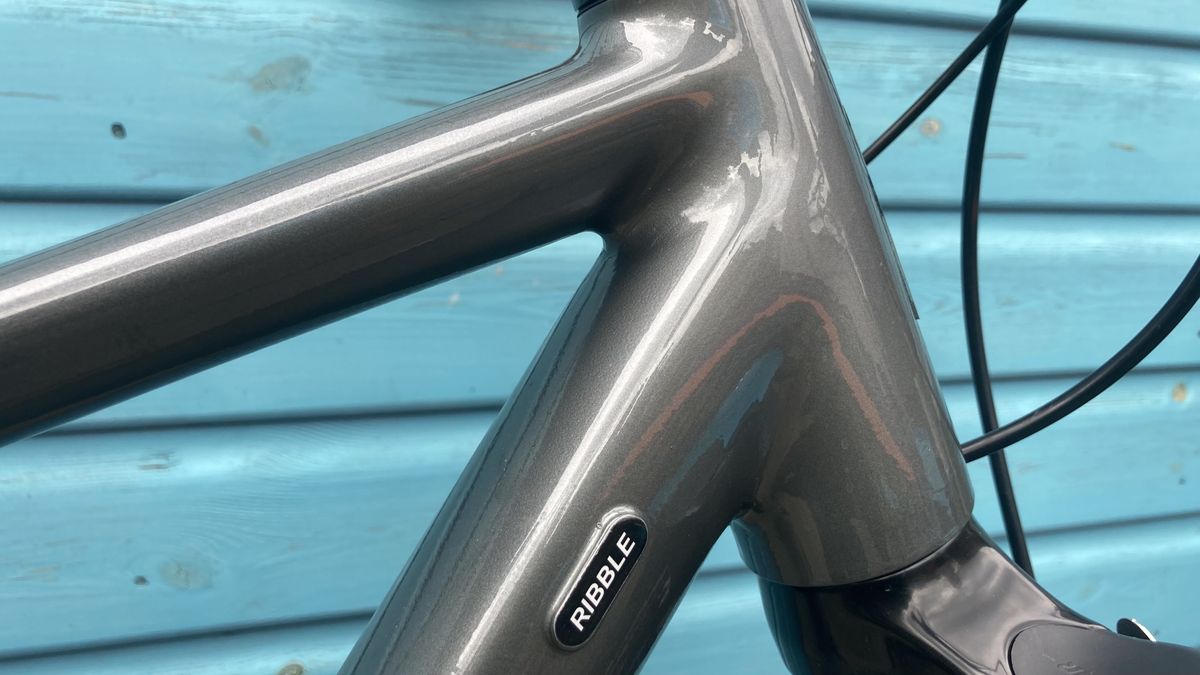 The junction between top tube and down tube on a Ribble Hybrid AL Trail