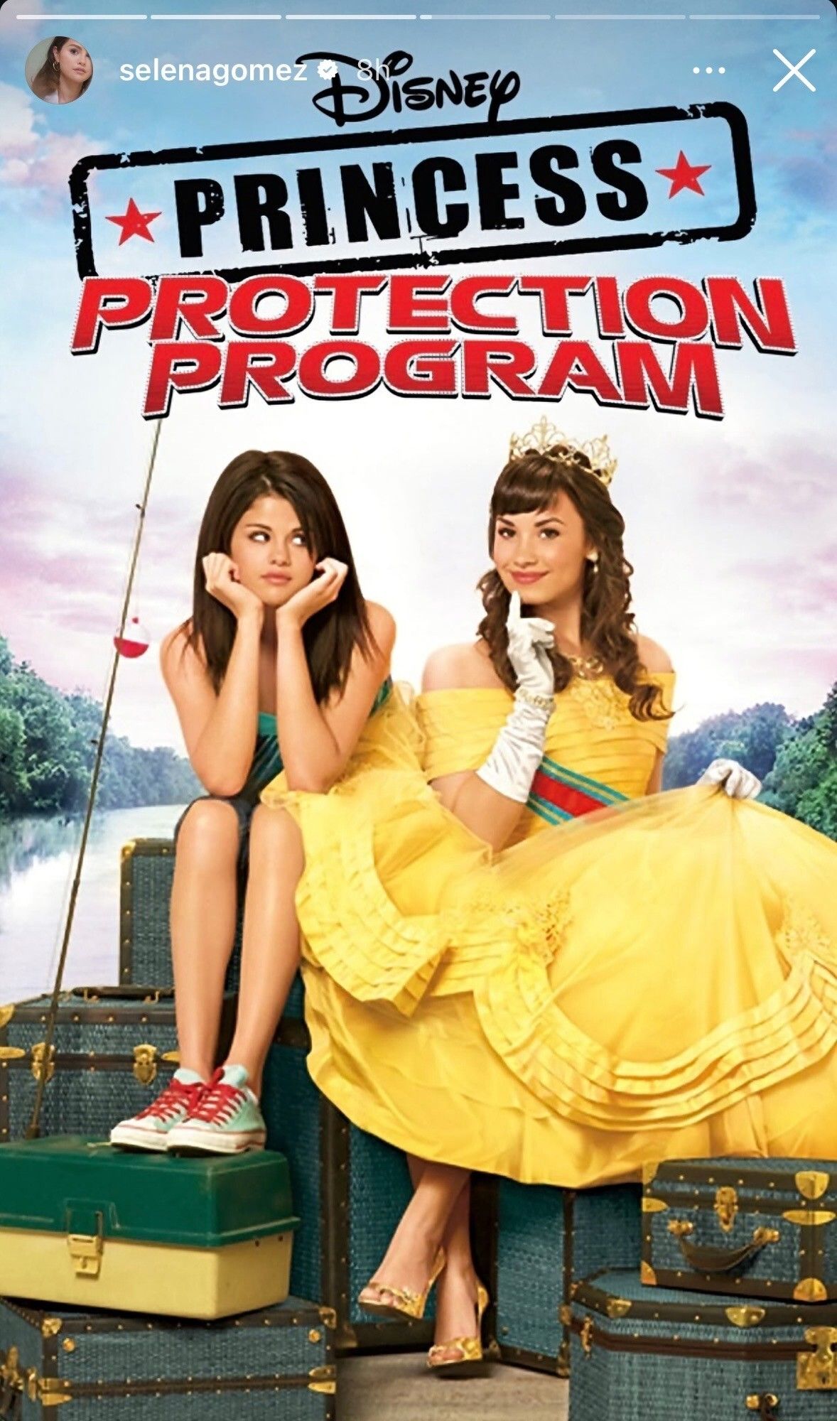 Princess Protection Program poster on Selena Gomez's Instagram Story.