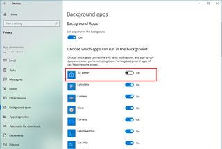 Windows 10 disable background apps