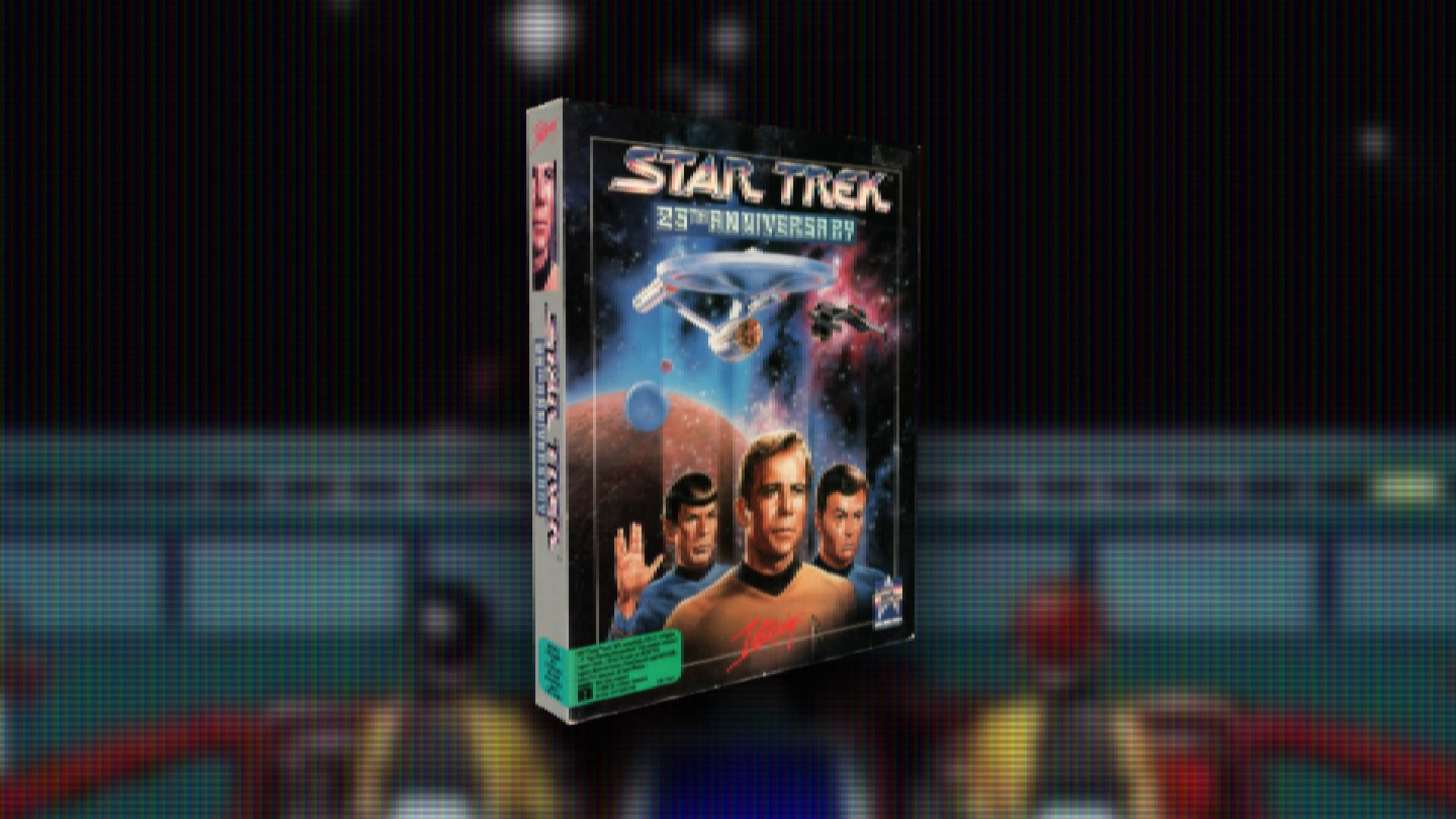 3D scan of Star Trek 25th Anniversary for PC with gameplay in backdrop.