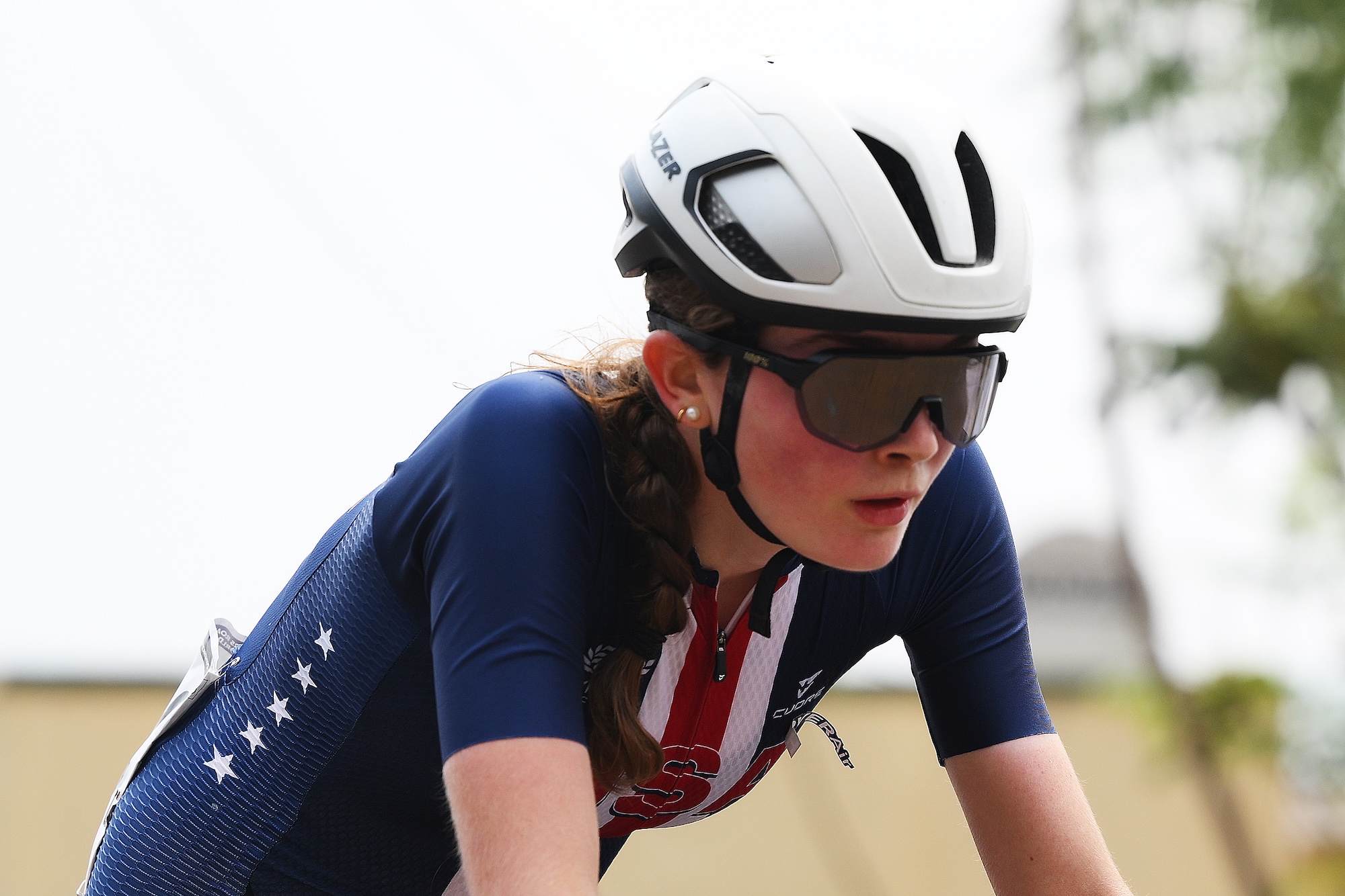 Liliana Edwards and Team United States competes during the 98th UCI Cycling World Championships Kigali 2025