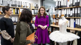 Kate Middleton inspects a ballet dress