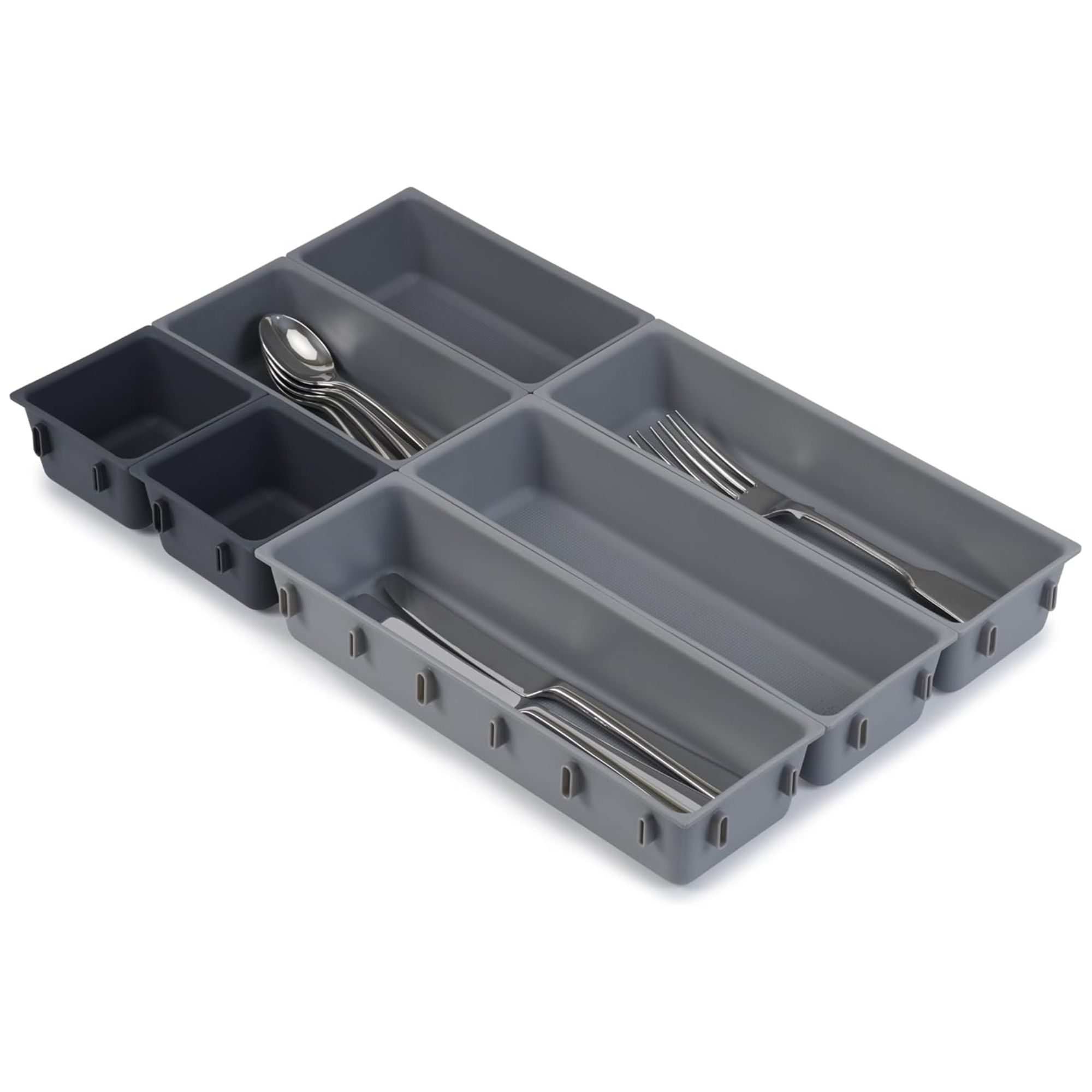 Grey, black and white Joseph Joseph storage organizer