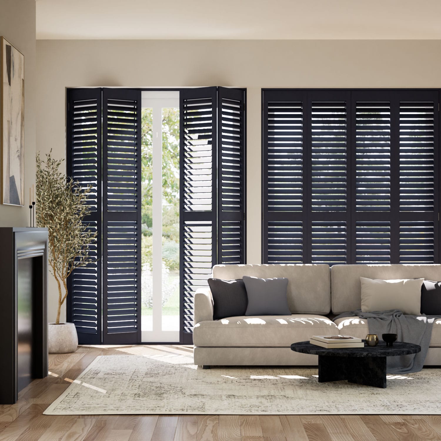Blinds2Go, San Jose Premium Midnight Blue Shutter Blinds