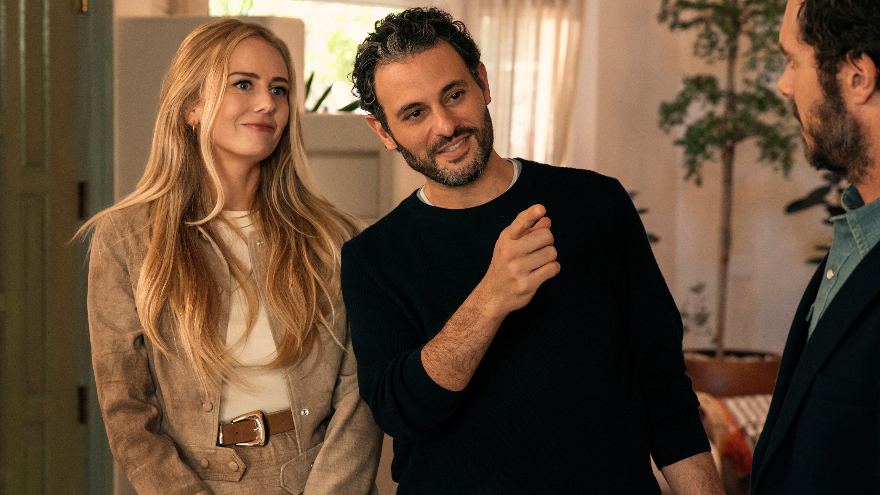L-R: Morgan (Justine Lupe) and Andy (Arian Moayed) in a scene from "Nobody Wants This" season 2
