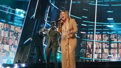 Kelly Clarkson performs during the 2020 Billboard Music Awards held at the Dolby Theatre in Hollywood, CA. 