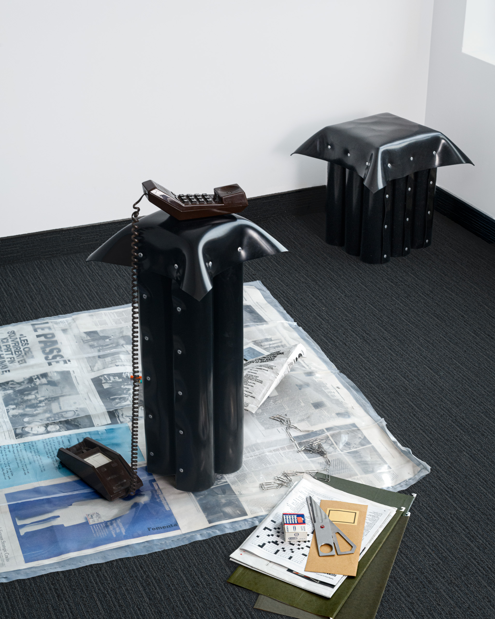 Black rubber furniture
