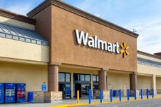 Salinas, United States - April 8, 2014: Walmart store exterior..