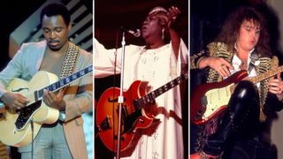 George Benson and Yngwie Malmsteen (L & R) didn't make the cut, but on the other hand, Sister Rosetta Tharpe gets a much-warranted top 10 spot