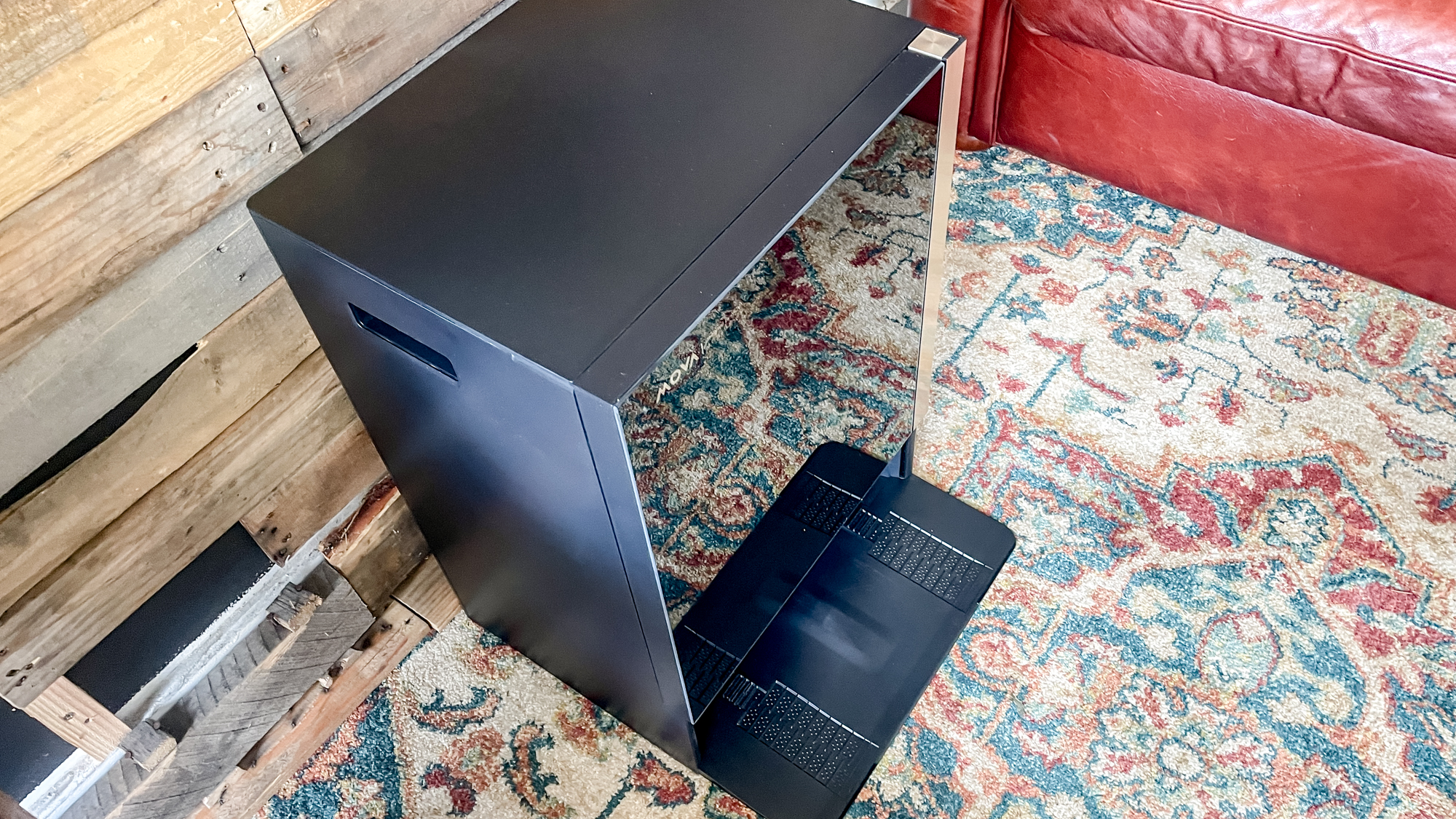The Mova Mobius 60 robot vacuum base station