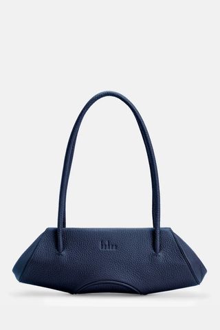 Behno Elizabeth Baguette Mini Pebble Navy