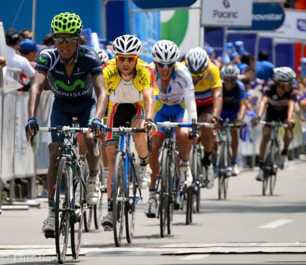 Oscar Soliz (Movistar) crosses the line in 7th