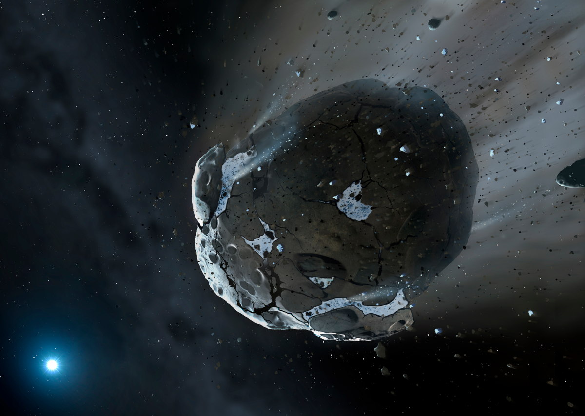 Asteroid Torn Apart by Star GD 61