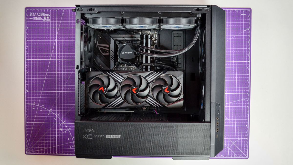 A Velocity Micro Raptor Z95 PC on a desk