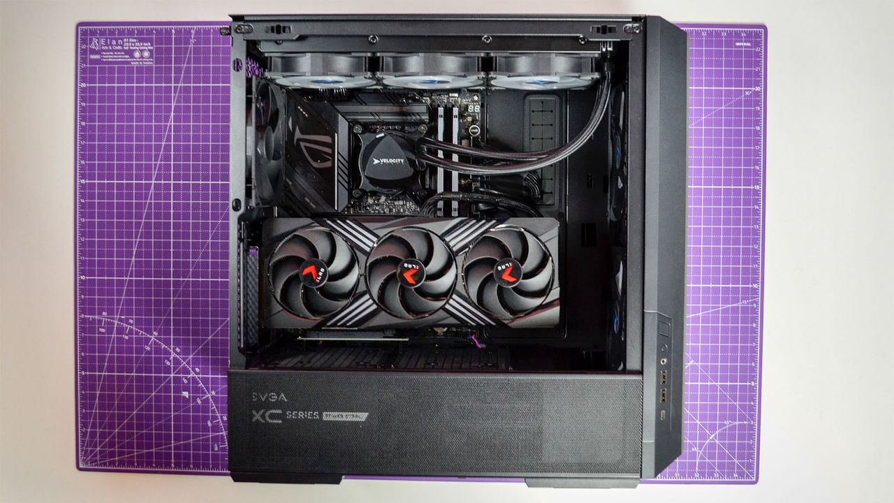 A Velocity Micro Raptor Z95 PC on a desk