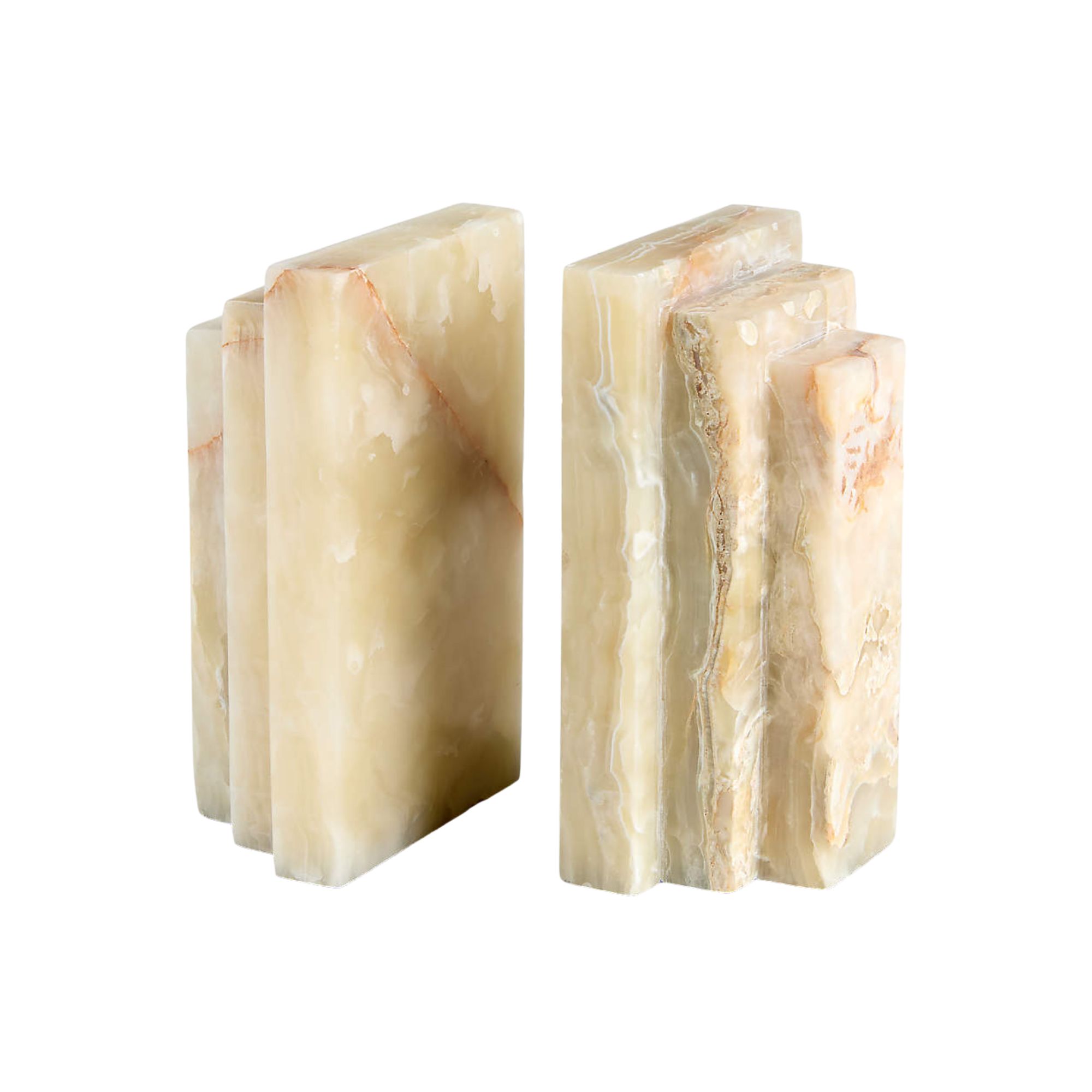 Crate &amp;amp; Barrel, Oia Green Onyx Bookends, Set of 2