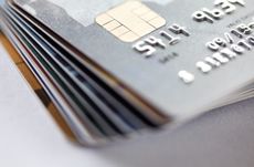 close up of credit card background.