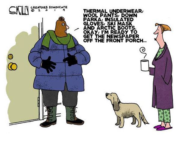 Editorial cartoon winter weather