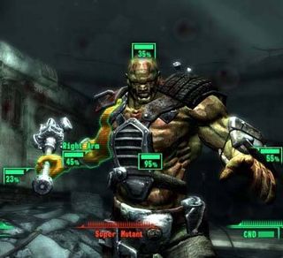 Instead of simple overhead graphics of the previous game, fallout 3 has a first person view and a complex HUD targeting mode that allows players to select specific body parts of the enemy to shoot.
