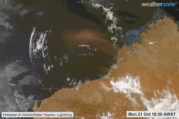 Clouds that formed on the crests of gravity waves made their ripples visible to satellites. 