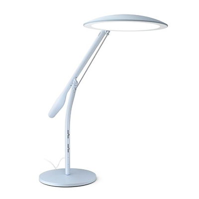 Product shot of Cricut Bright 360 table light, one of the best craft lights