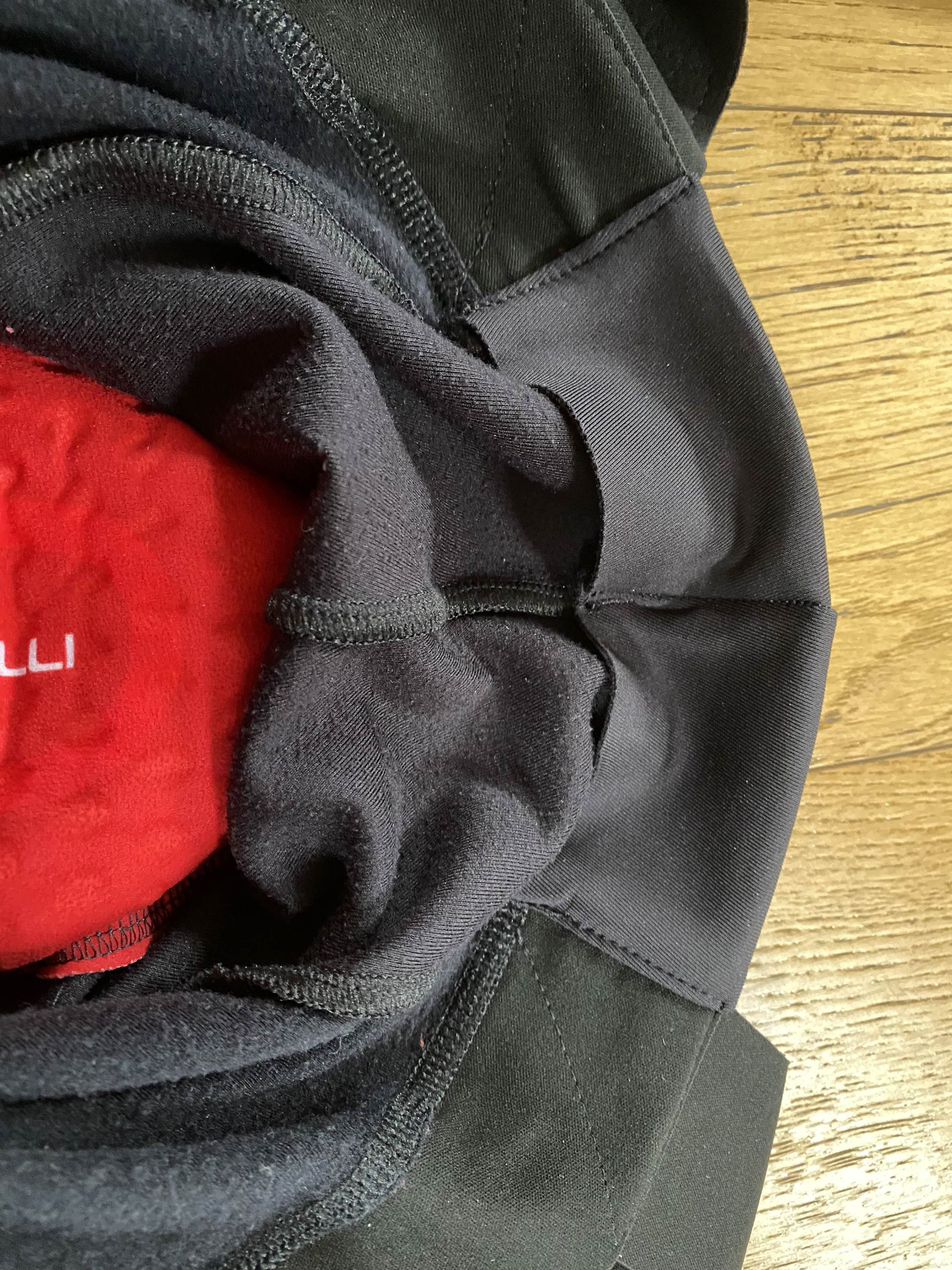 Folded over section of fabric at the waist