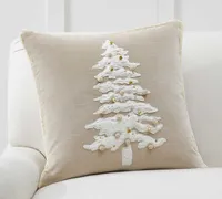 Pottery Barn, Velvet Sherpa Tree Applique Pillow Cover ($59.50)