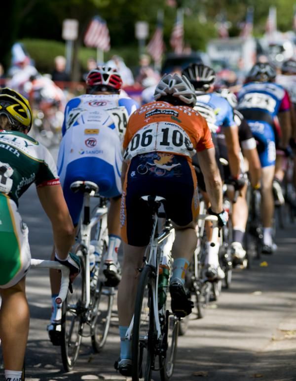 The circuit combined a downtown section with quiet tree lined neighborhood streets.